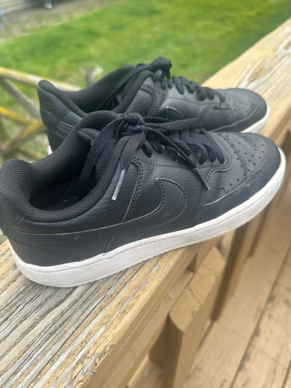 Black Leather Sneakers